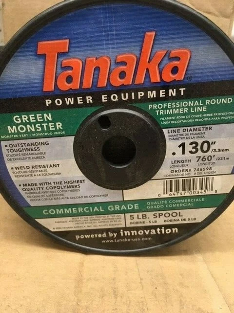 Tanaka/Hitachi Trimmer Line .130 diamter 760 feet 746598 Monster line 5 pounds Foto 2 de 3