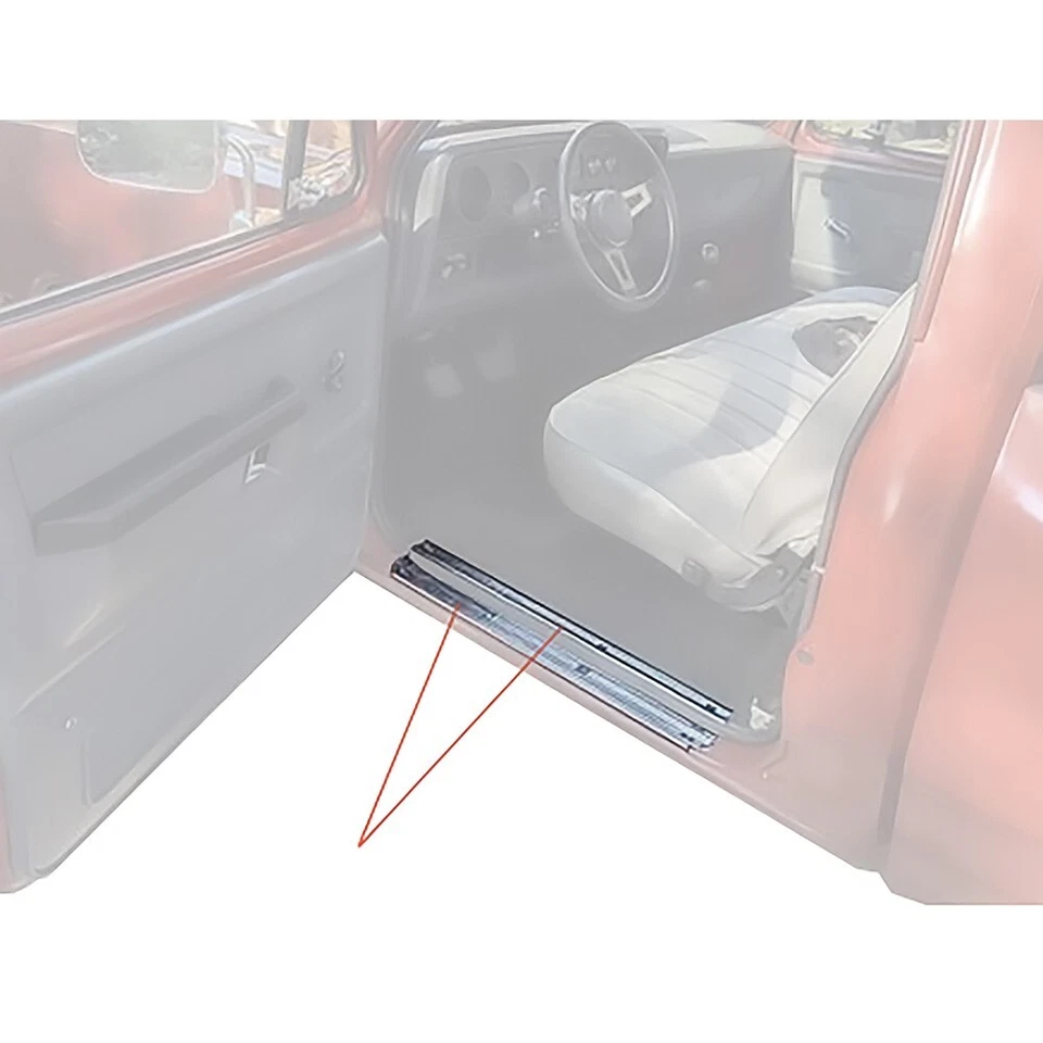 Juego de placas de desgaste de umbral de puerta interior y exterior REA para Dodge D100 1975-1989 Foto 2 de 3