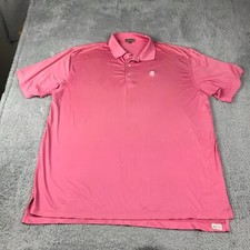 Peter Millar Shirt Mens 2XL Pink Performance Summer Comfort Polo Sun Embroidery