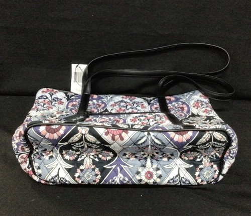 Vera Bradley Trimmed Vera Ornate Blooms Bag With Faux Leather Trim Brand New - Foto 4 di 8