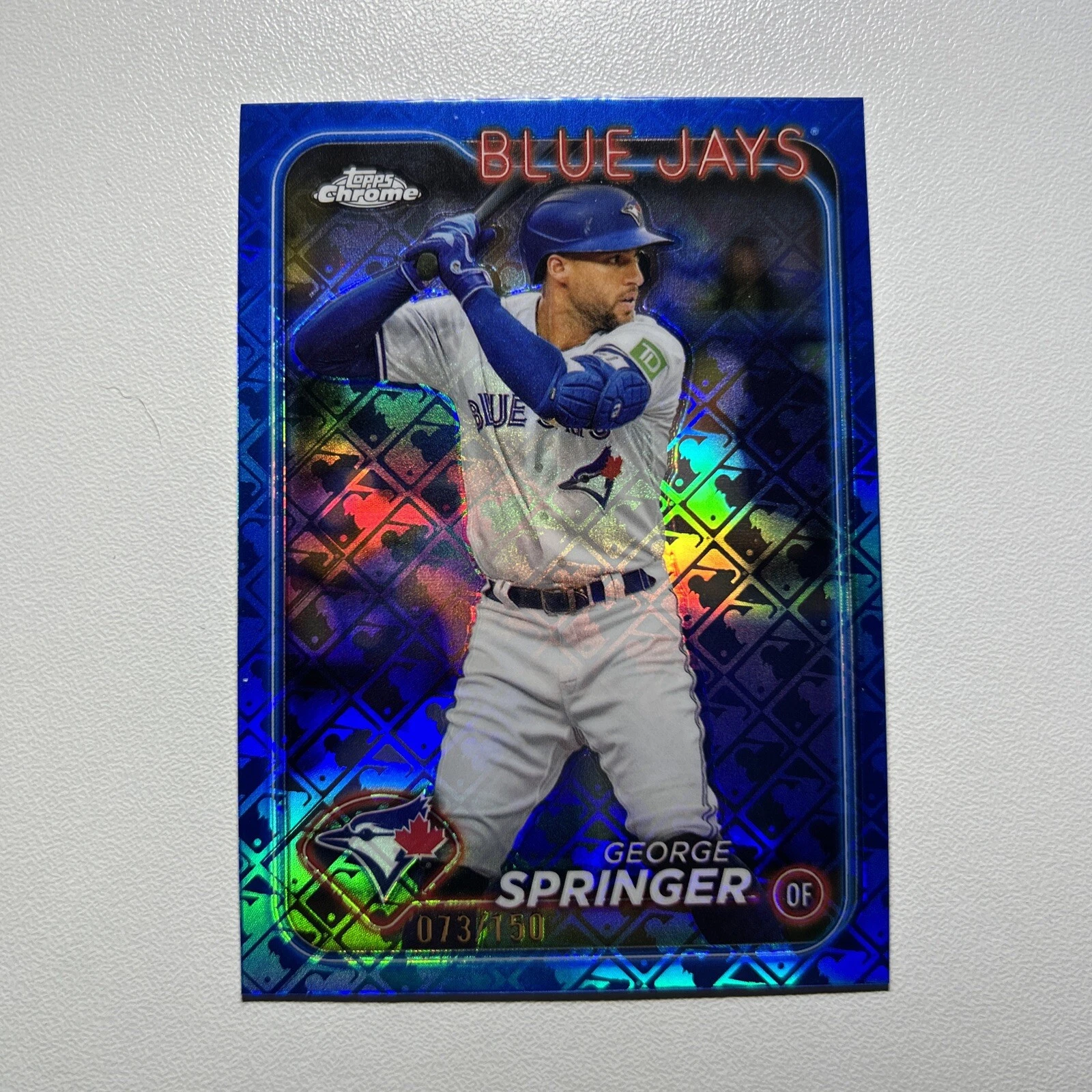 2024 Topps Chrome Logofractor Edition - Blue Refractor #134 George Springer /150