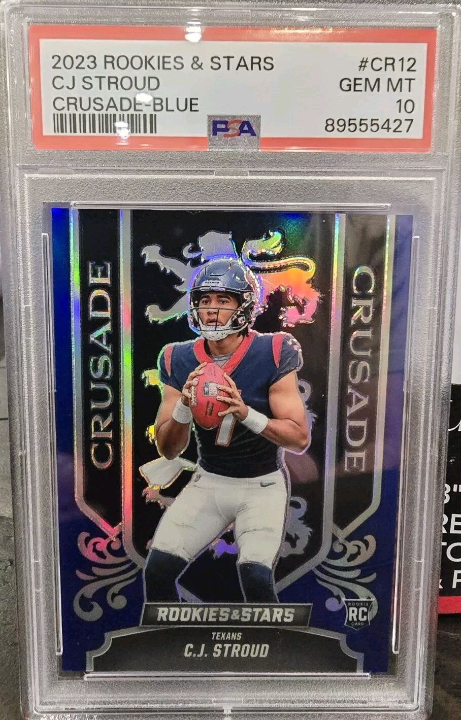 2023 CJ Stroud Rookies N Stars Blue Crusade 08/50  Gem MT 10 POP 3