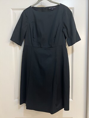 Brooks Brothers Women 346 Black Dress Short Sleeve Lined Sz