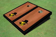 Appalachian State University "Yosef" Black Rosewood Matching Borders Cornhole Bo