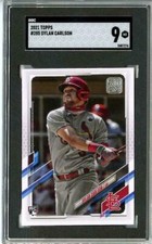 DYLAN CARLSON🔥⚾MINT ROOKIE SGC 9📈🌟2021 TOPPS SERIES 1 #285 70TH STL CARDINALS