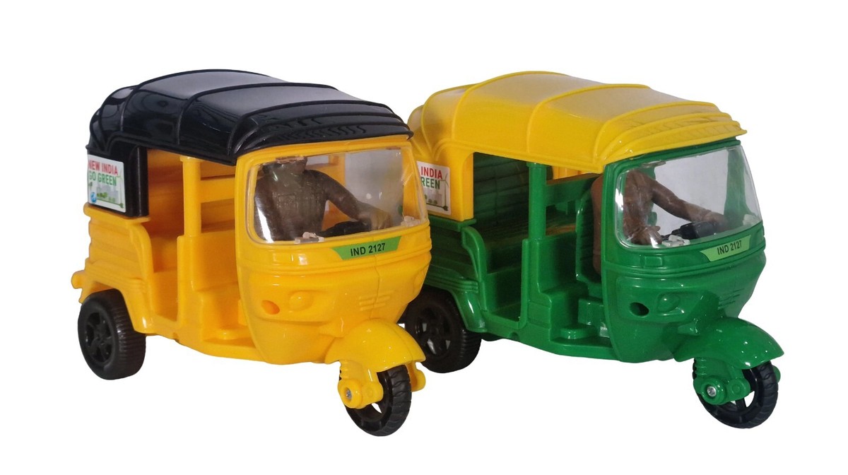 Auto Rickshaw TUK TUK India Cricket transport Cars Toy GREEN