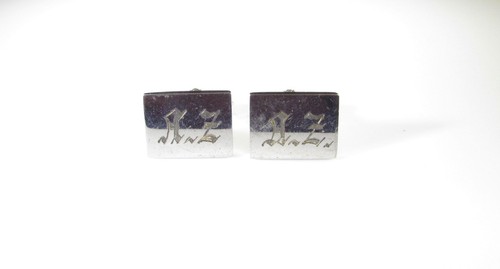 Sterling Silver Cufflinks with an A and Z initial by Lamode