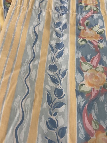 Croscill Fiesta Balloon Valances And Shade Set Of 3 Blue Yellow Vintage - Picture 3 of 6
