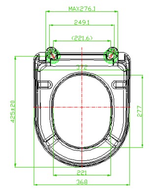 WC-Sitz Calima weiss zu Duravit Starck3 Scharn.Edelstahl m.A