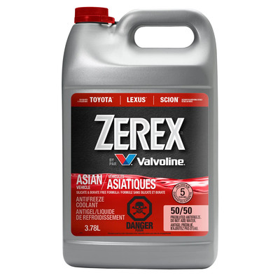 Zerex Asian Vehicle Red Silicate and Borate Free 50/50 Prediluted Coolant