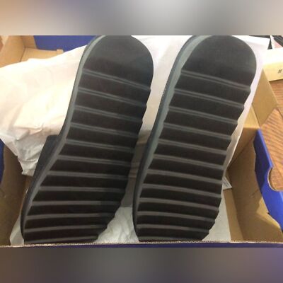NIB Market Smiley Upside Down Hotel Slippers in Black - Size  display picture 1