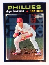 2020 Topps Heritage Rhys Hoskins /999 Chrome variation #THC-490 Phillies 