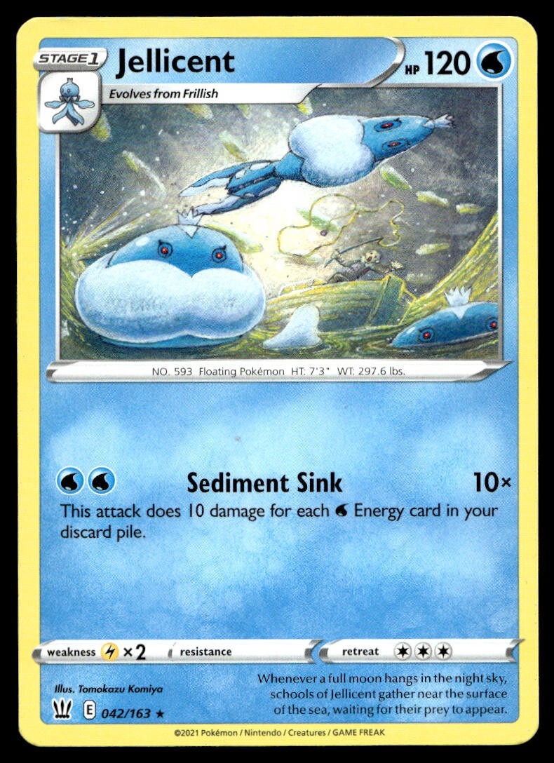 Jellicent 42/163 Pokemon Card Battle Styles Rare 120 HP Near Mint W14