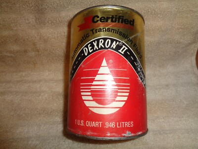 DEXRON II TRANSMISSION FLUID QUART CARDBOARD CAN EMPTY VINTAGE OIL