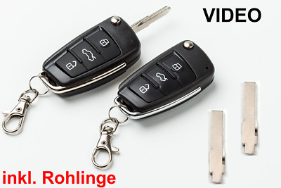 JOM 7105-5 ZV Klappschlüssel Funkfernbedienung für Audi A3   inkl. Einbaubilder