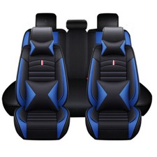 Universal Luxury Leather Car Seat Covers 5-seats Front Rear Full Set Protector