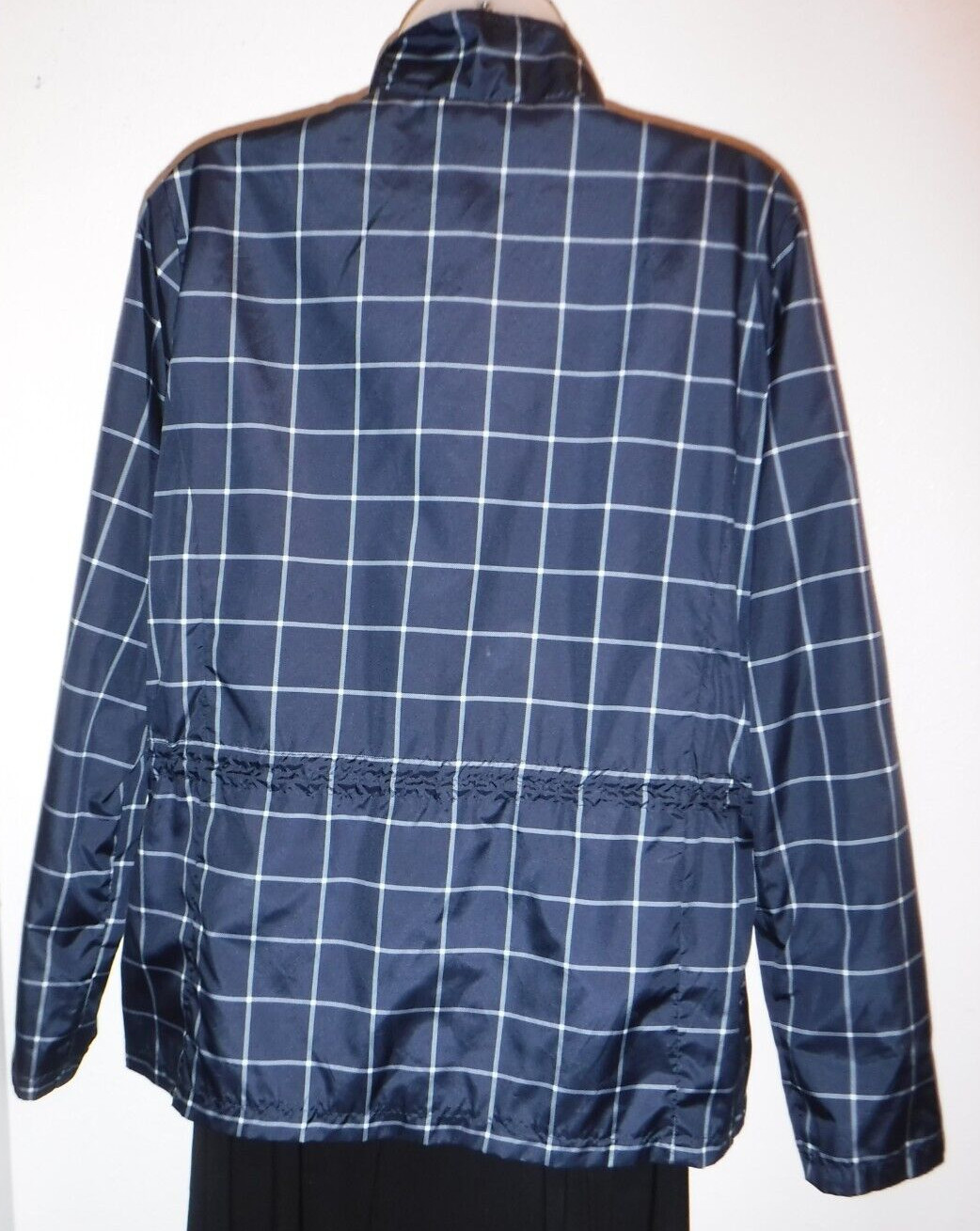 Basic Editions S/C charcoal plaid lightweight ful… - image 4