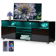 47/57/65 Modern LED High Glossy TV Stand, Med...