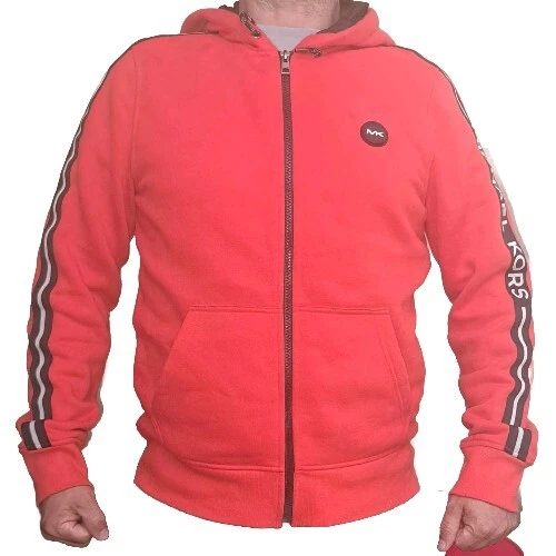 Felpa con cappuccio pullover Michael Kors logo Spellout uomo. M. Arancione.