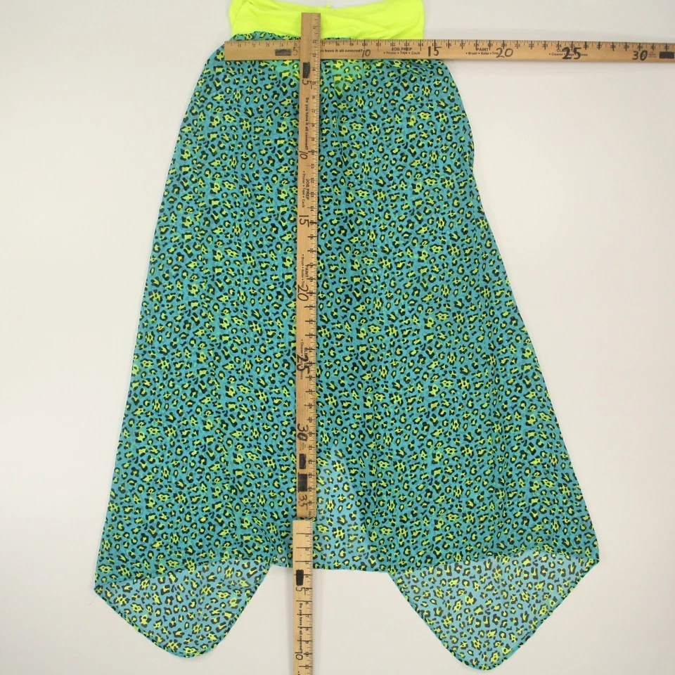 Vestido falda encubierta playa Bongo para mujer talla grande estampado animal neón Foto 3 de 4