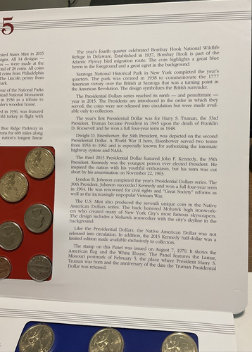 2015 P/D Uncirculated Mint Sets Postal Commemorative Society Coin & Stamps - Picture 10 of 12