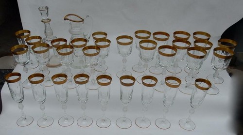 1950' Service En Cristal De MOSER 54 Pièces - Picture 2 of 12