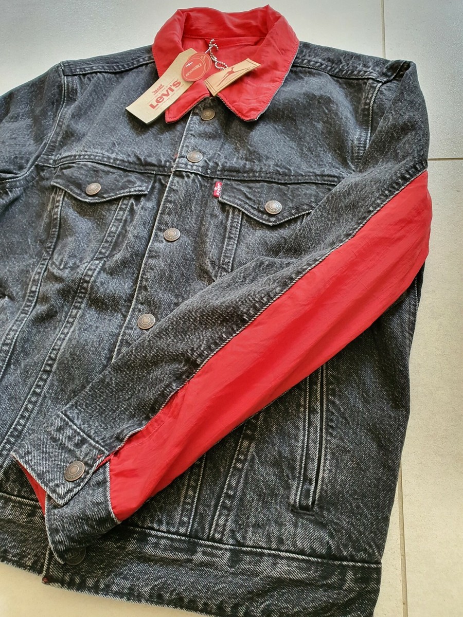 NWT LEVI'S AIR JORDAN REVERSIBLE DENIM TRUCKER JACKET SIZE NWT LEVI'S AIR JORDAN REVERSIBLE DENIM TRUCKER JACKET SIZE