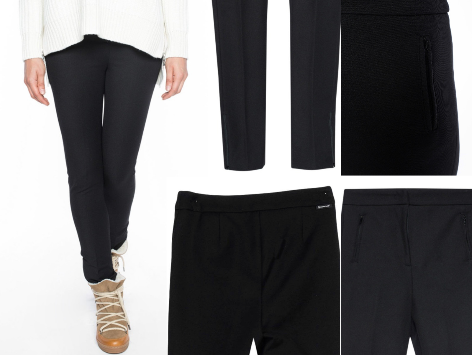 MONCLER TROUSERS TROUSERS HIGH WAISTED ZIP LEGGINGS SKI SPORT ACTIVEWEAR BOTTOMS M image 2