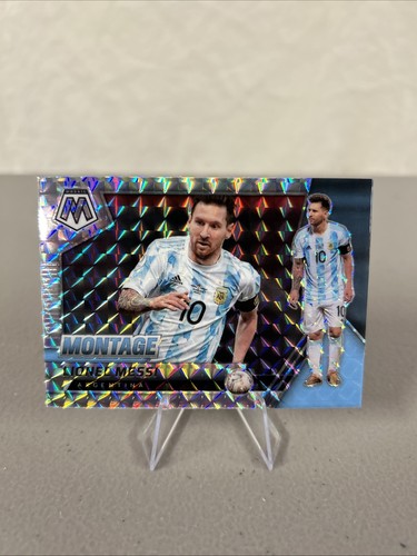 Lionel Messi #10 2021 Panini Mosaic Road to FIFA World Cup Montage card