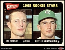 1965 Topps #286 Jim Dickson / Aurelio Monteagudo Athletics RCs RC 6 - EX/MT