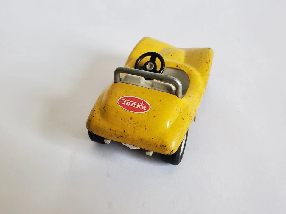 Lotto 3 Veicoli Miniatura Tonka Metallo Vintage 9 CM Dont Buggy Gialla & 2 - Immagine 3 di 4