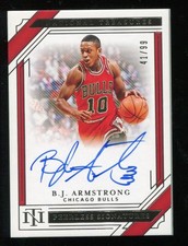 B.J. Armstrong 2020-21 Panini National Treasures Peerless Signatures 41/99