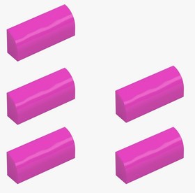 5 New LEGO Dark Pink 1x4 Curved Slope 1x4x1 1/3 round rounded top 10314 6056265