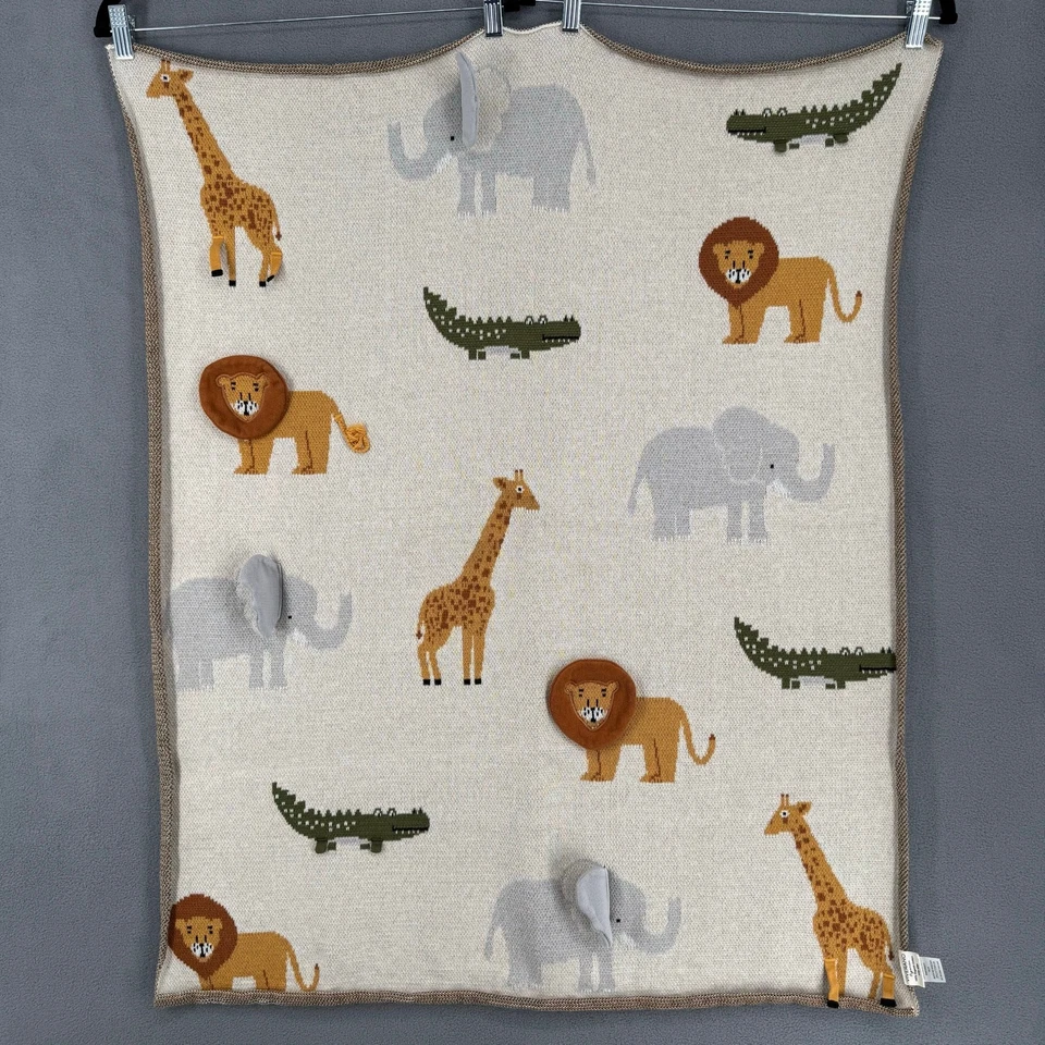 Детское одеяло Viverano Savannah Safari 3D жаккардовое унисекс из органического хлопка один размер - Изображение 2 из 4