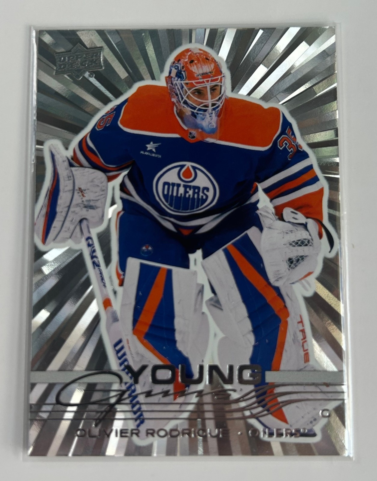 2025 Upper Deck Series 1 Hockey Olivier Rodrigue Young Guns Outburst #203 RC
