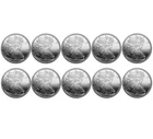 Lot of Ten 0.10 (1/10) Troy Ounce .999 Silver Walking Liberty Round Designs Vary