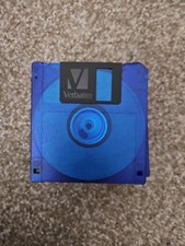 VINTAGE Verbatim 3.5" Floppy Disks Neon Translucent 1.44MB BLUE  FORMATTED 
