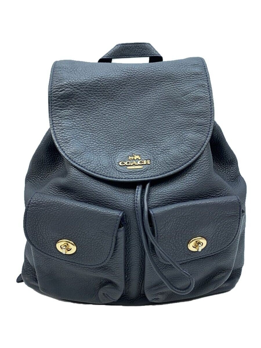 COACH BILLIE BACKPACK Drawstring Backpack, Cowhide Leather, Black, F37410