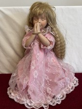 Vintage Porcelain Doll Posed Kneeling In A Pr...