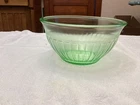 Green Uranium Depression Glass Mixing Bowl