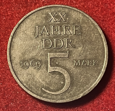 D.S.T. - Fünfundzwanzig Germany 5 Mark 1969 KM#22.1 20th Anniversary D.D.R. T8603a | eBay