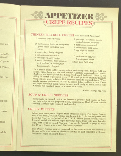 Vintage "Oster Creperie" Recipes & Instructions Booklet. Used - Picture 3 of 7