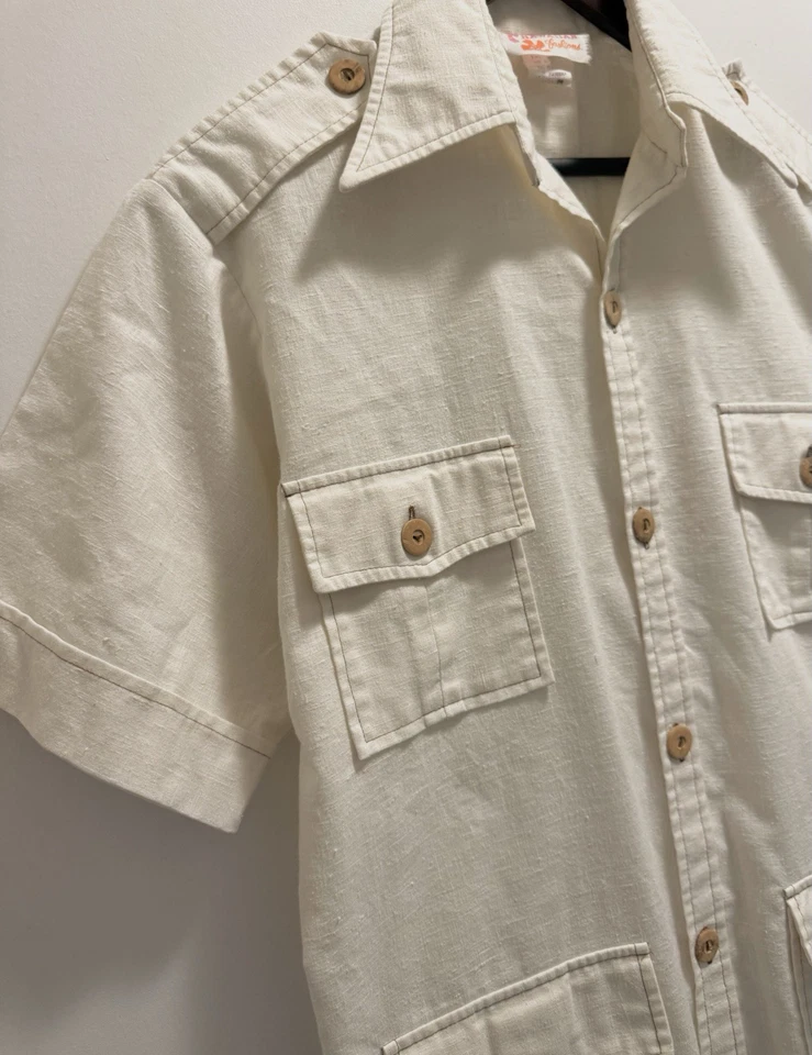 Vintage Sears Hawaiian Fashions Shirt 60's M/L Pool Beach Tiki MOD Mid Century - Image 3 of 4