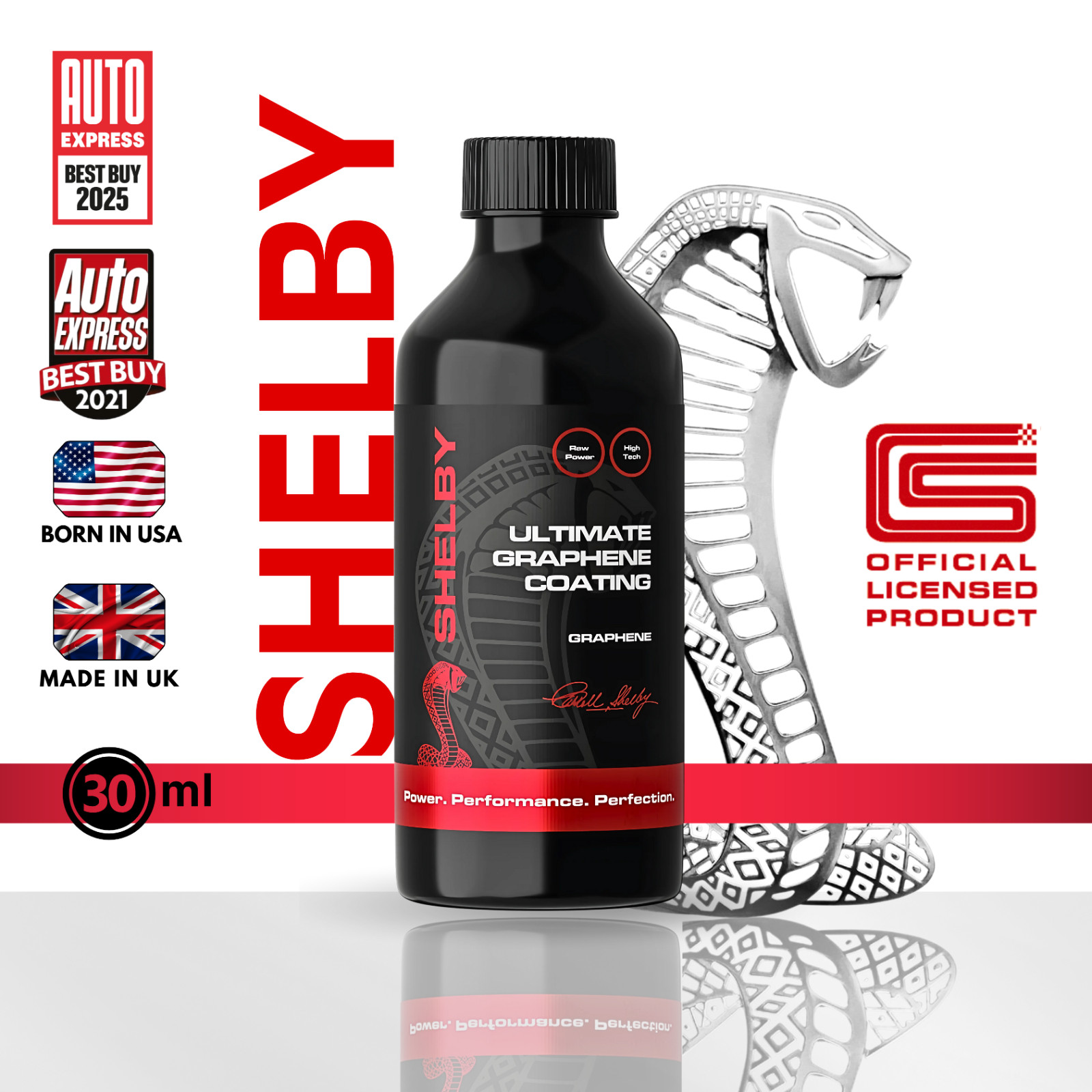 Award-Winner Shelby Graphene Ceramic Coating Hydrophobic Car Sealant Polish 30mL