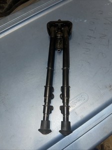 HARRIS S-25 Bipod - Swivel Stud Mount, with Smooth Legs, Extends from 12" to 25"