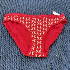 Victoria Secret Red Reindeer Hipster Hiphugger Biking Panty M Christmas Holiday