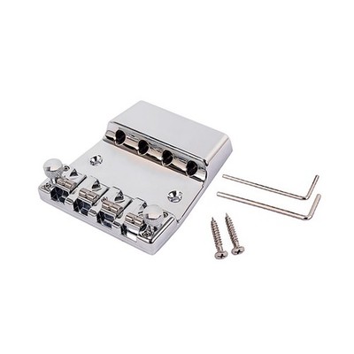Replace Alloy Chrome Square Shape Bass Bridge for 4 String Rickenbacker Guitar F