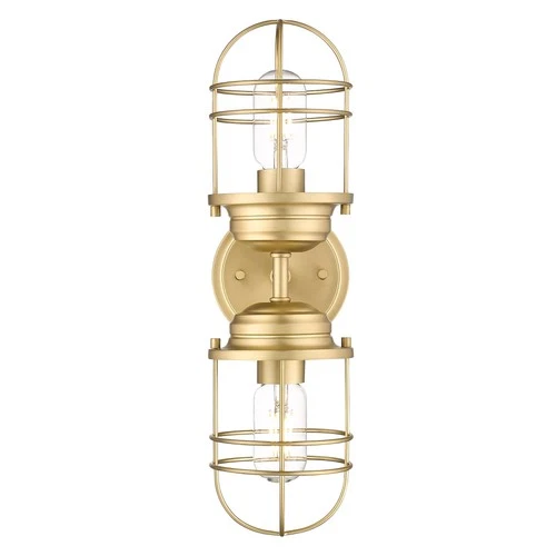 Seaport 16 1/2" High Champagne Bronze 2-Light Wall Sconce - Picture 5 of 7