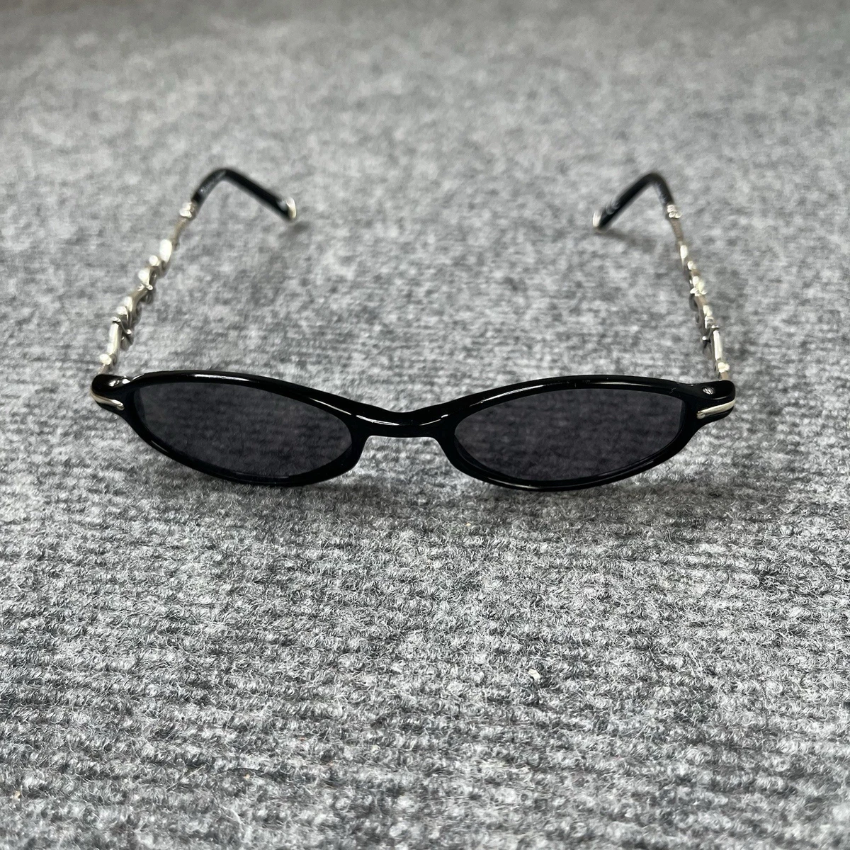 Vintage Brighton Black Oval Women\'s Sunglasses Brighton Silver Black Sunglasses for Women for sale | eBay main image 4