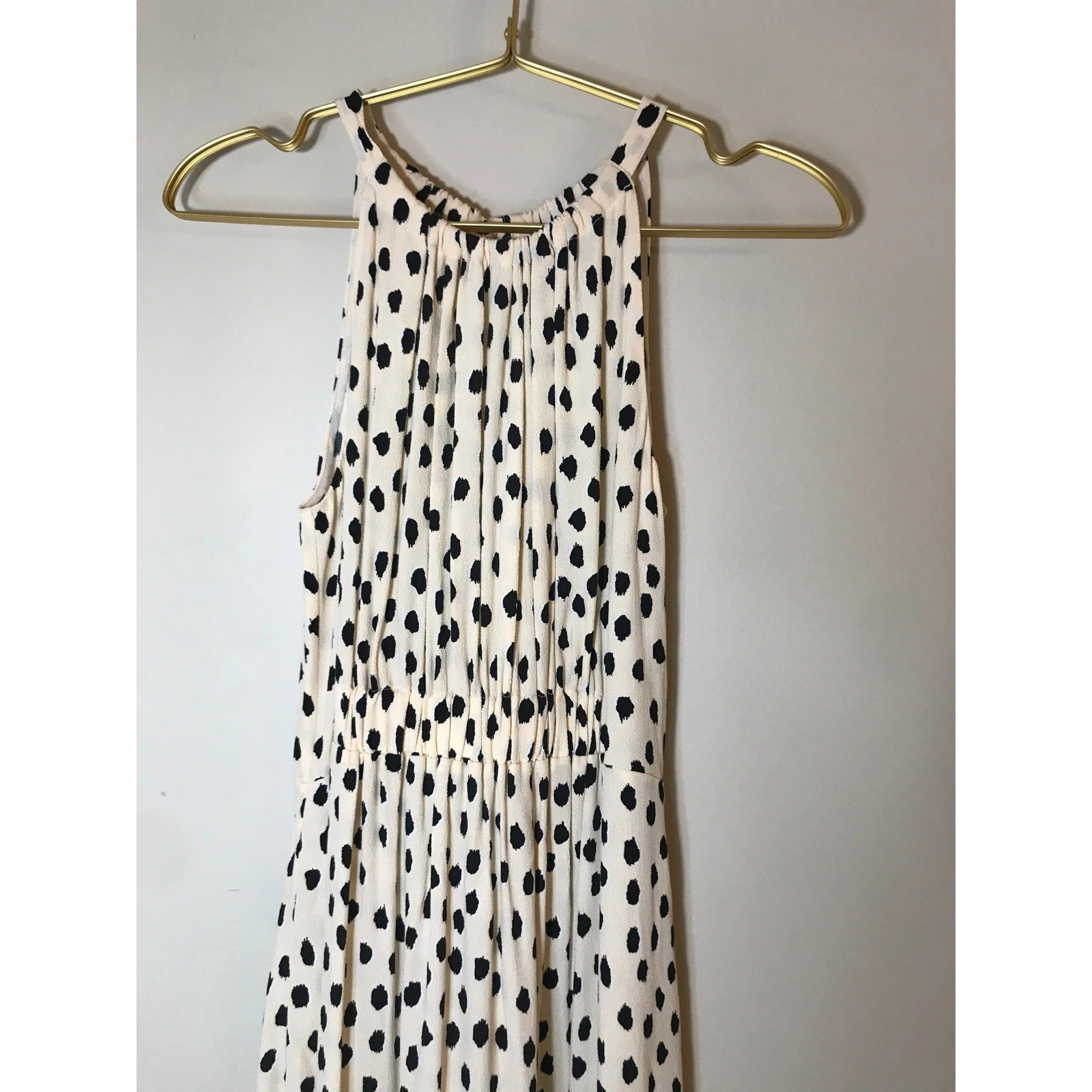 Abito Kate Spade leopardato a pois cravatta schiena 4 fai una passeggiata sul lato selvaggio viscosa